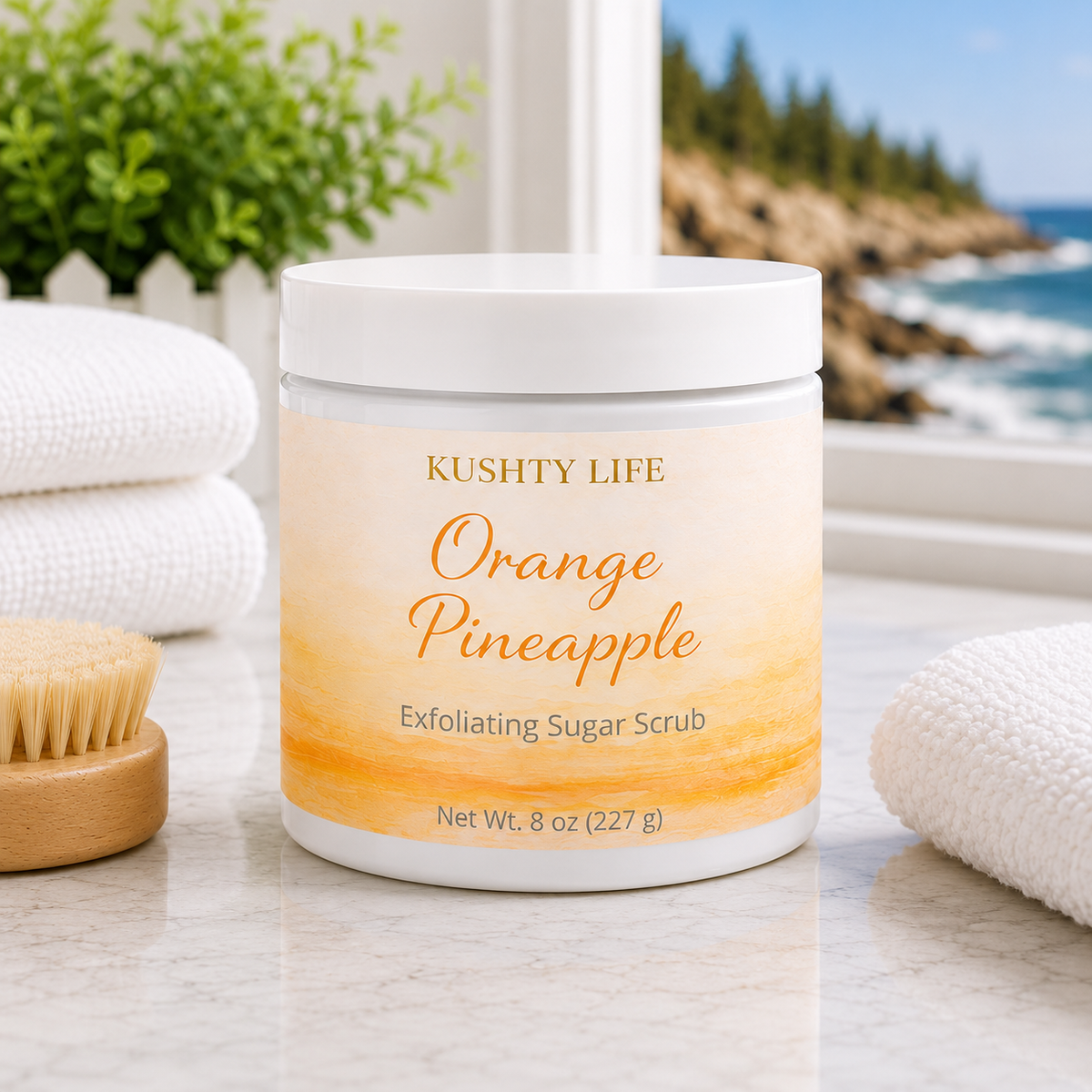 Orange Pineapple- Kelp Infused Exfoliating Sugar Scrub